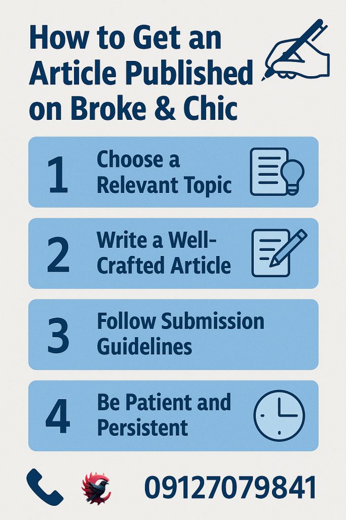 انتشار مقاله در Broke & Chic
