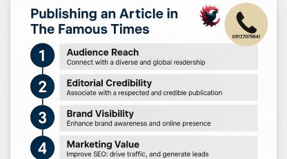 انتشار مقاله در Famous Times2025