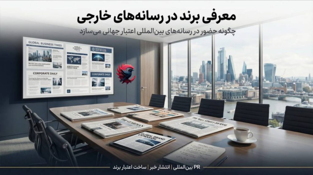معرفی برند در رسانه‌های خارجی؛ راهنمای ساخت اعتبار جهانی از طریق پوشش خبری بین‌المللی 2026